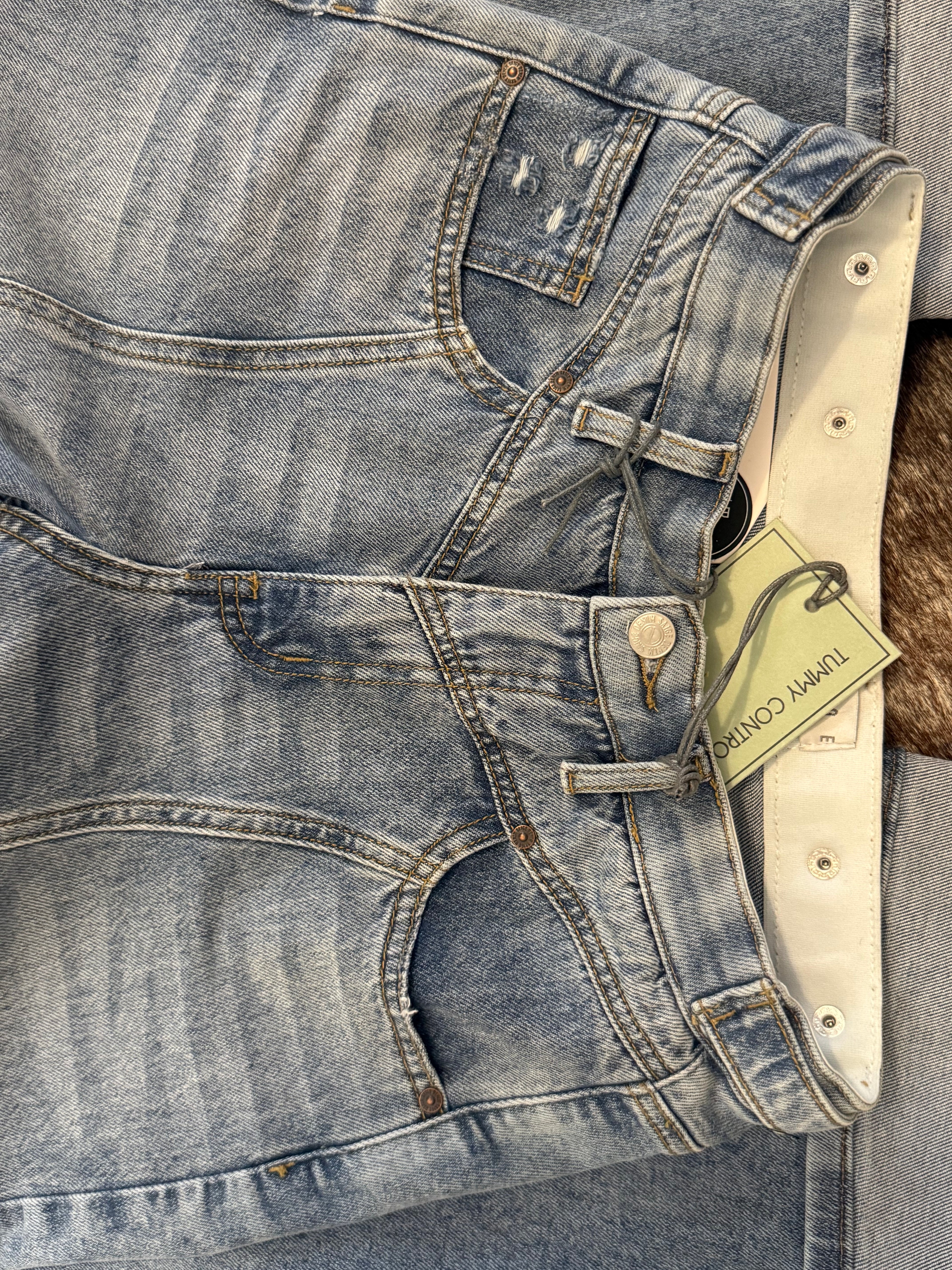 High Rise Low Curve Western Barrel Jeans