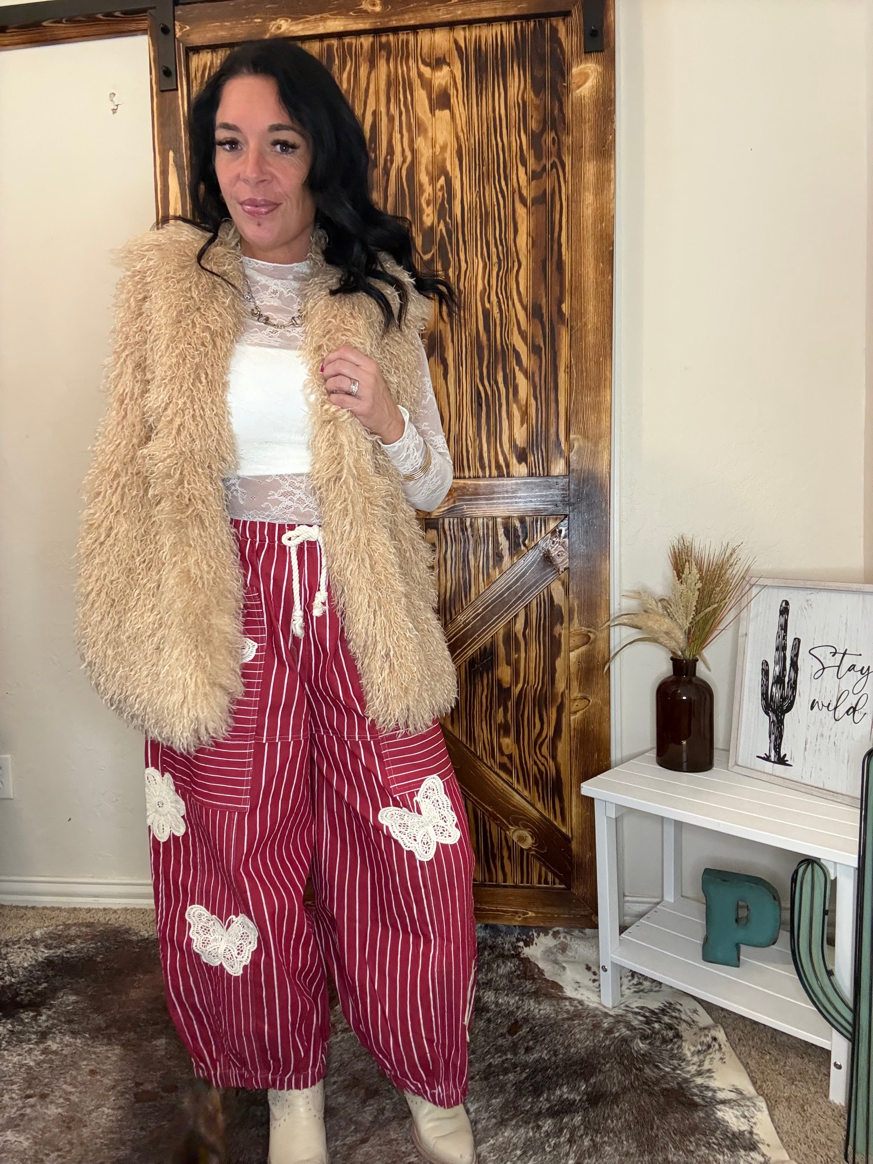 Faux Shearling Shaggy Vest