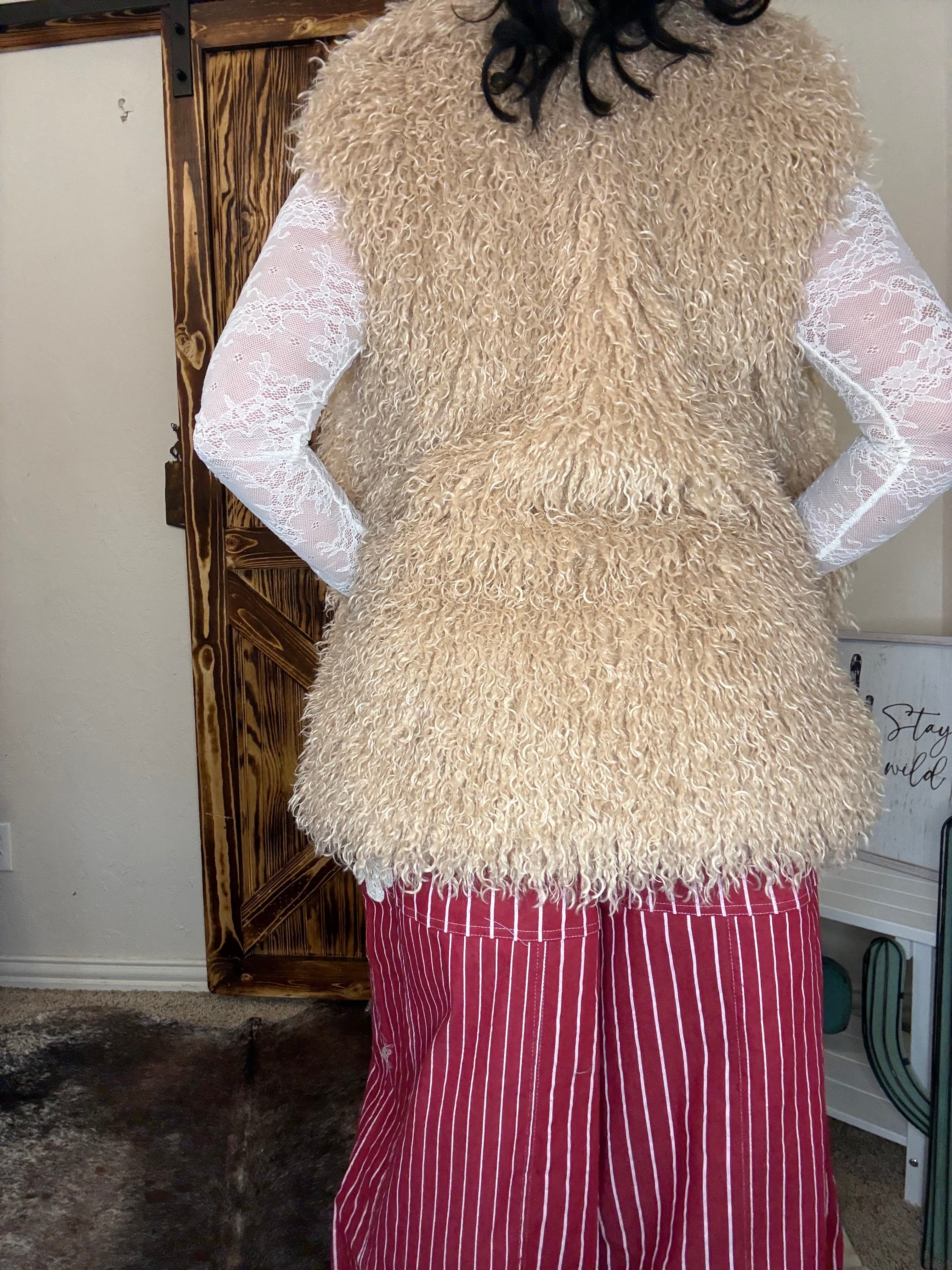 Faux Shearling Shaggy Vest