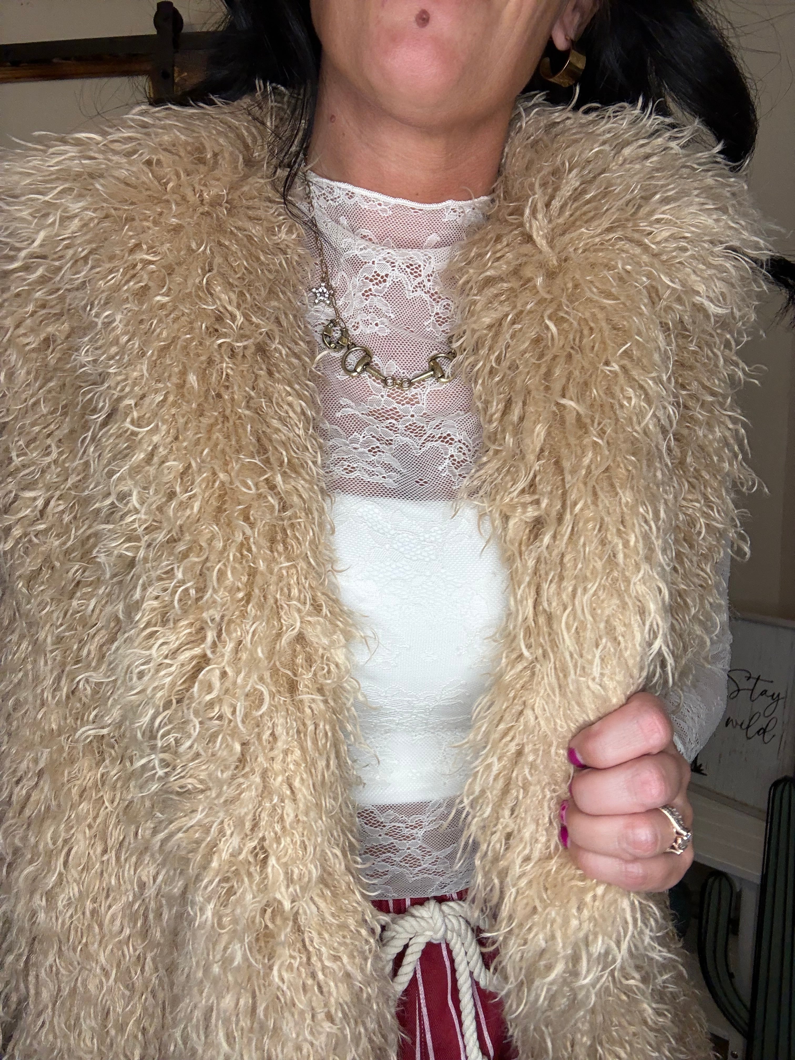 Faux Shearling Shaggy Vest