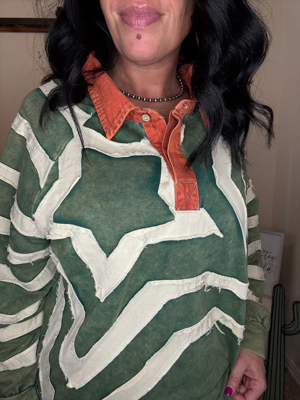 Green Collard Star Top