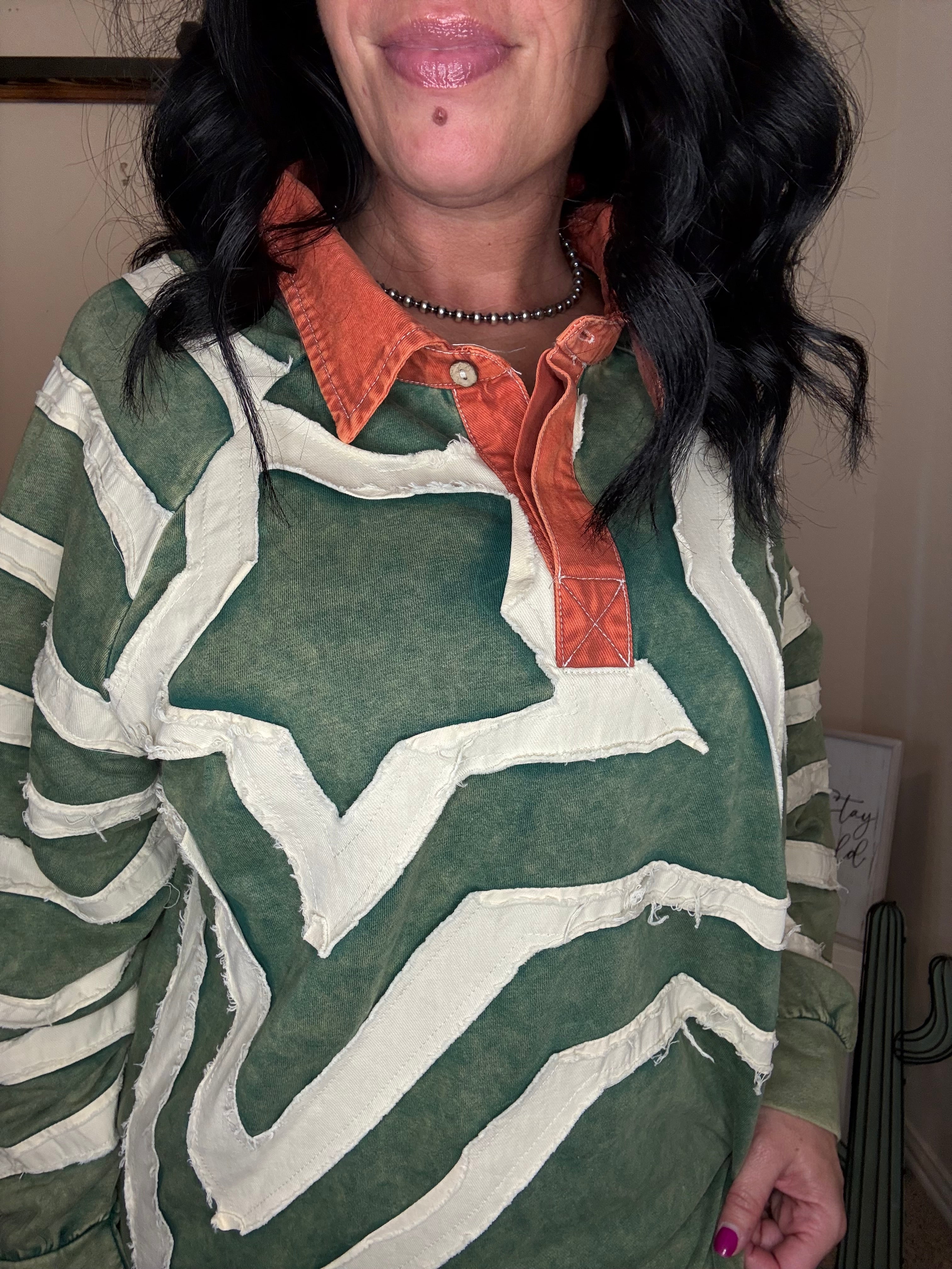 Green Collard Star Top