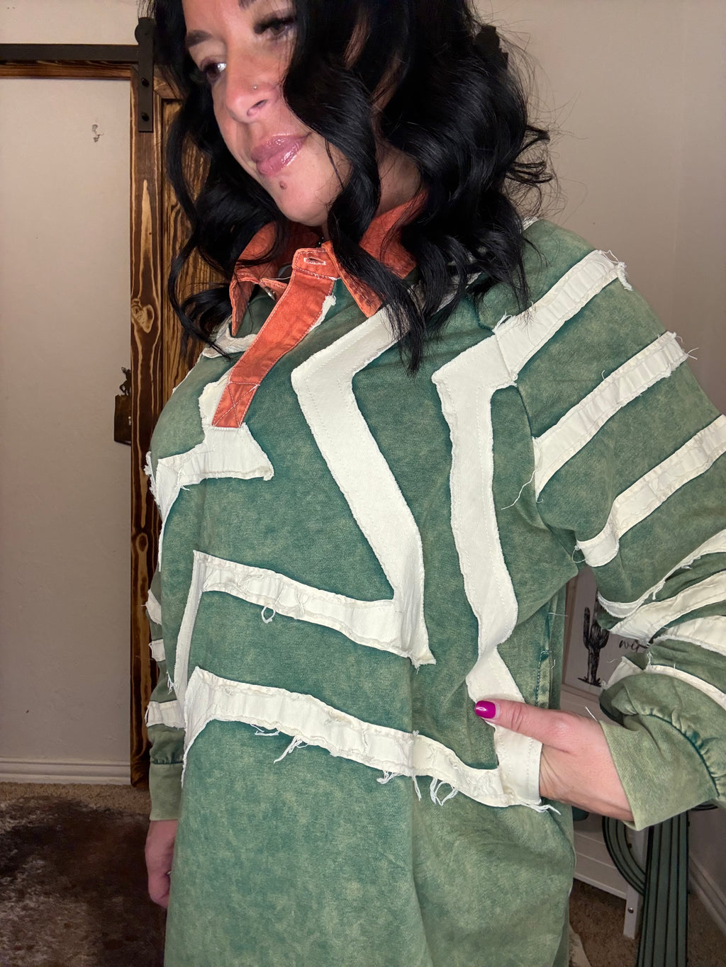 Green Collard Star Top