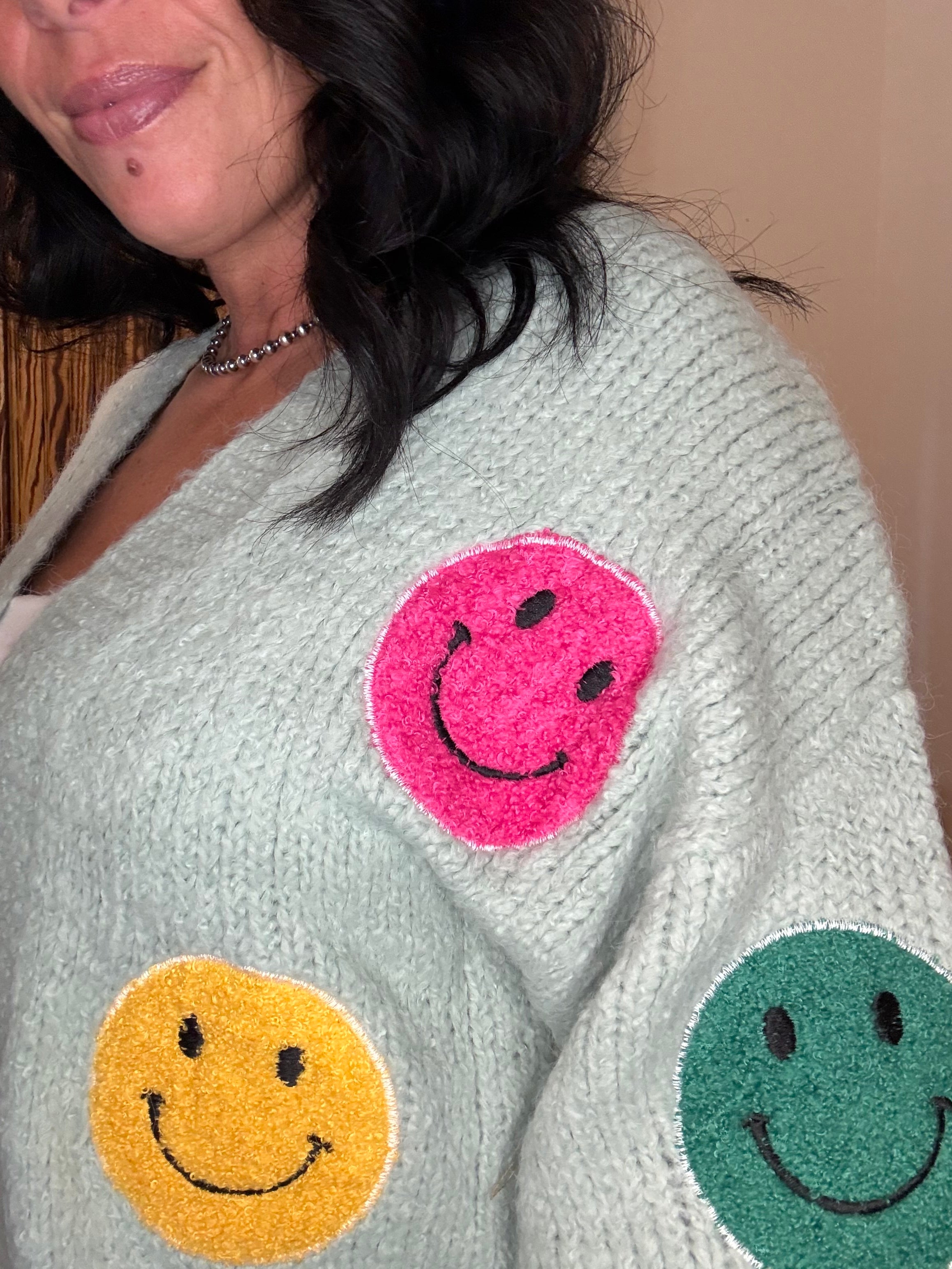 Be Happy Sage Bell Sleeve Knit Cardigan