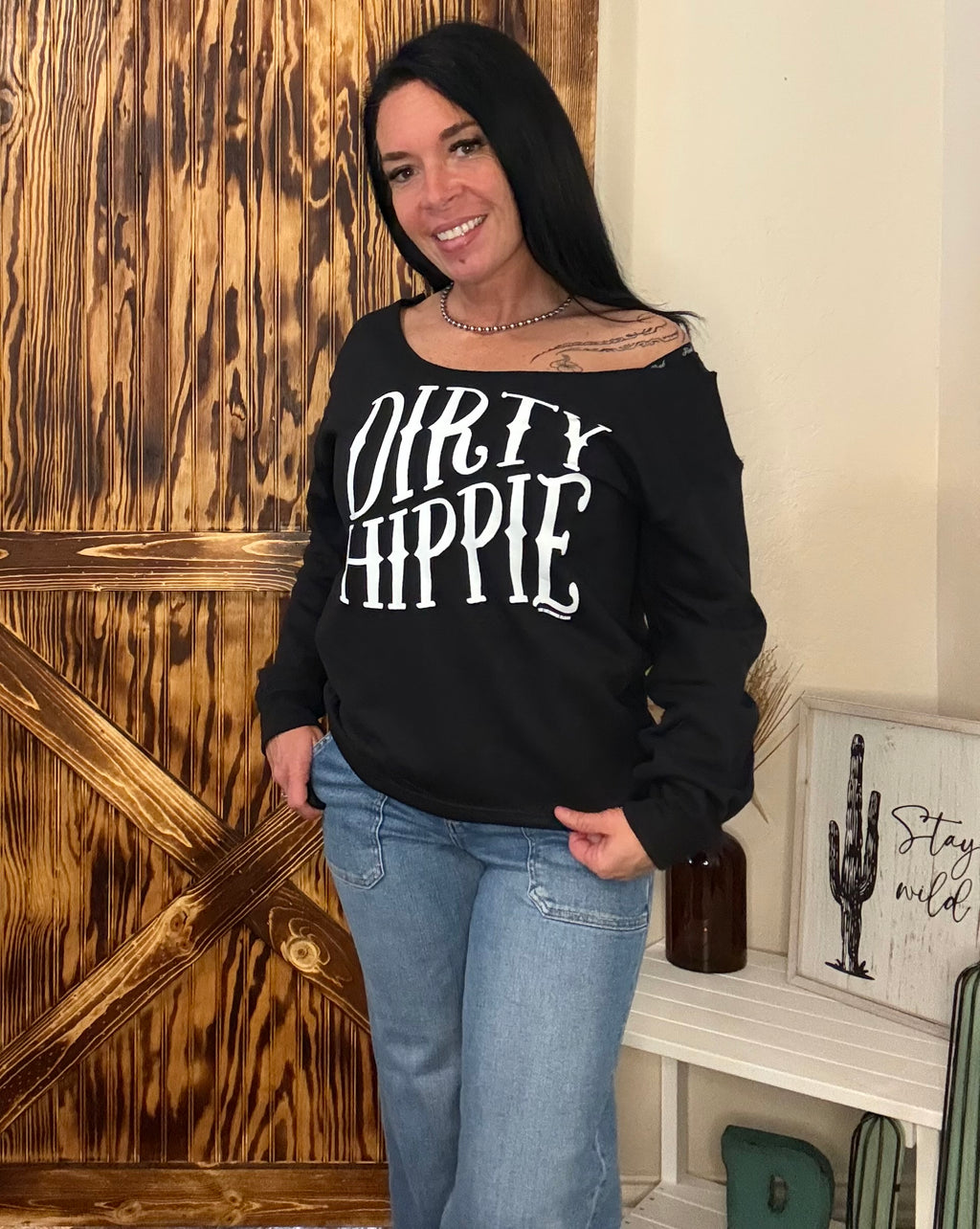 Dirty Hippie Black Sweatshirt