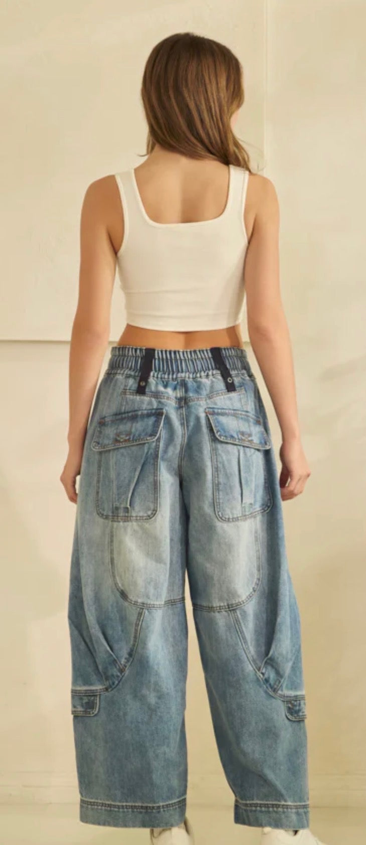 OH Cargo Barrel Denim Jeans
