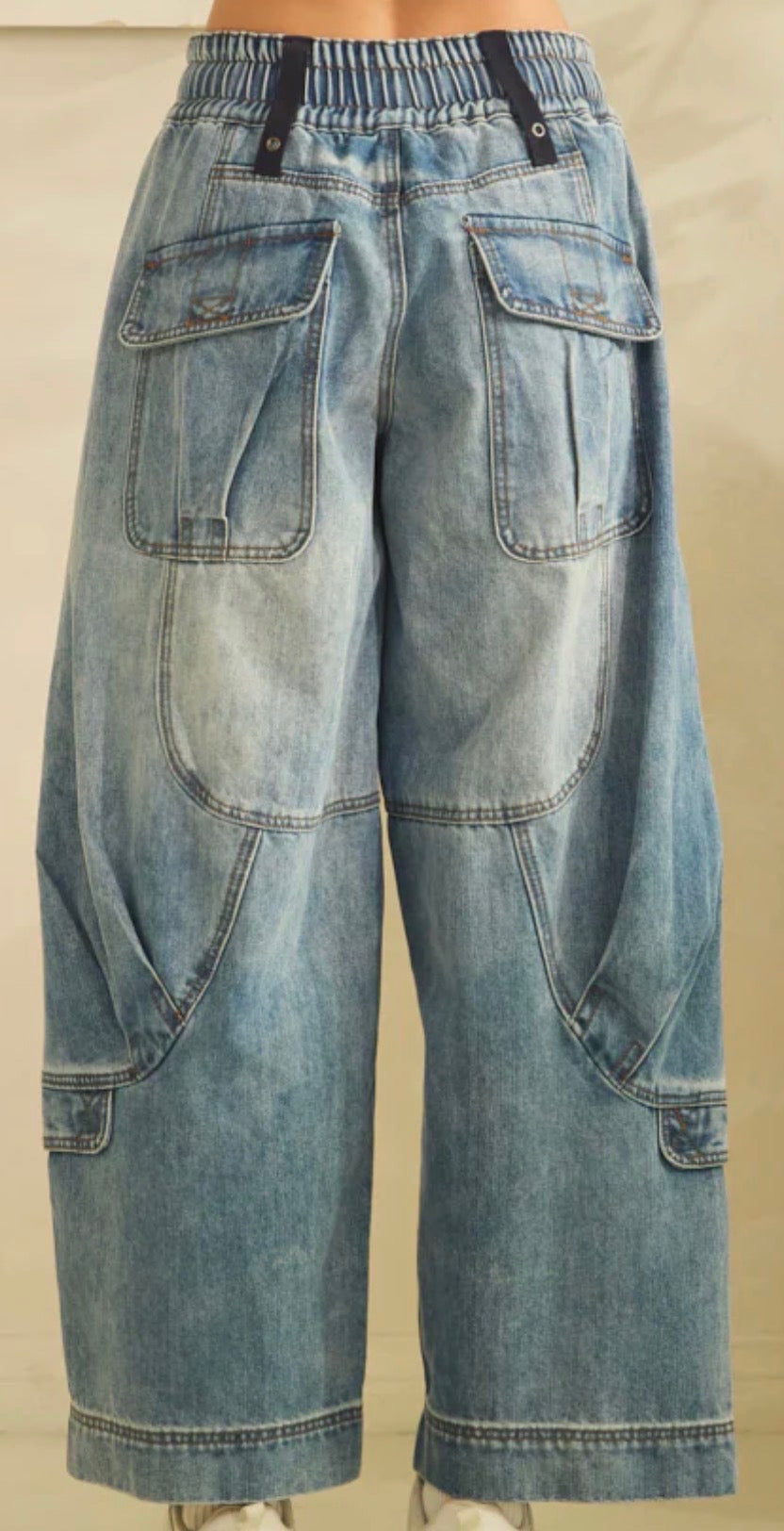 OH Cargo Barrel Denim Jeans