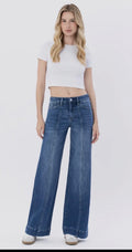 Lovervet Wide Leg Pleat Front Jeans LV1753