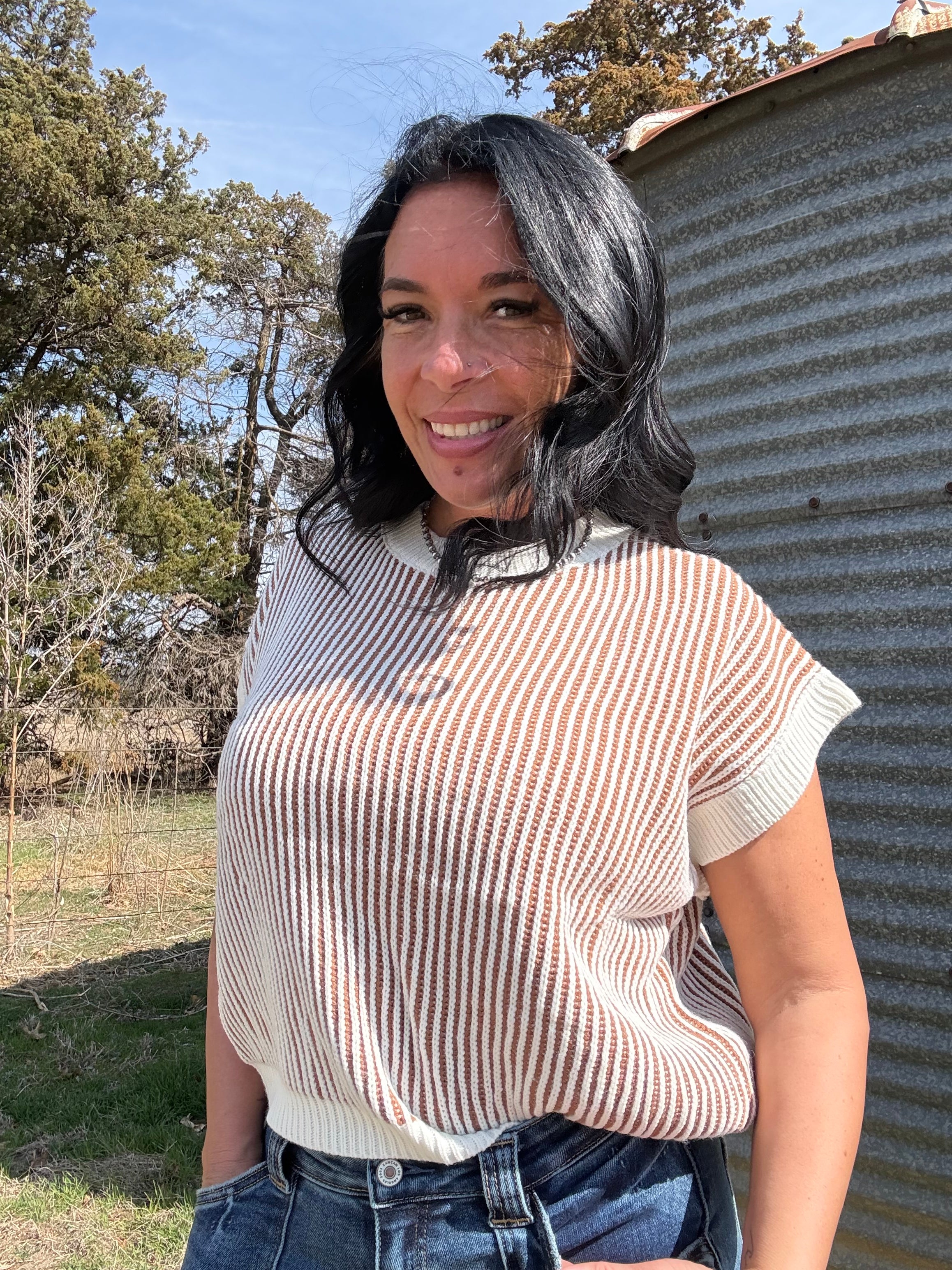 Cinnamon Stripe Sweater
