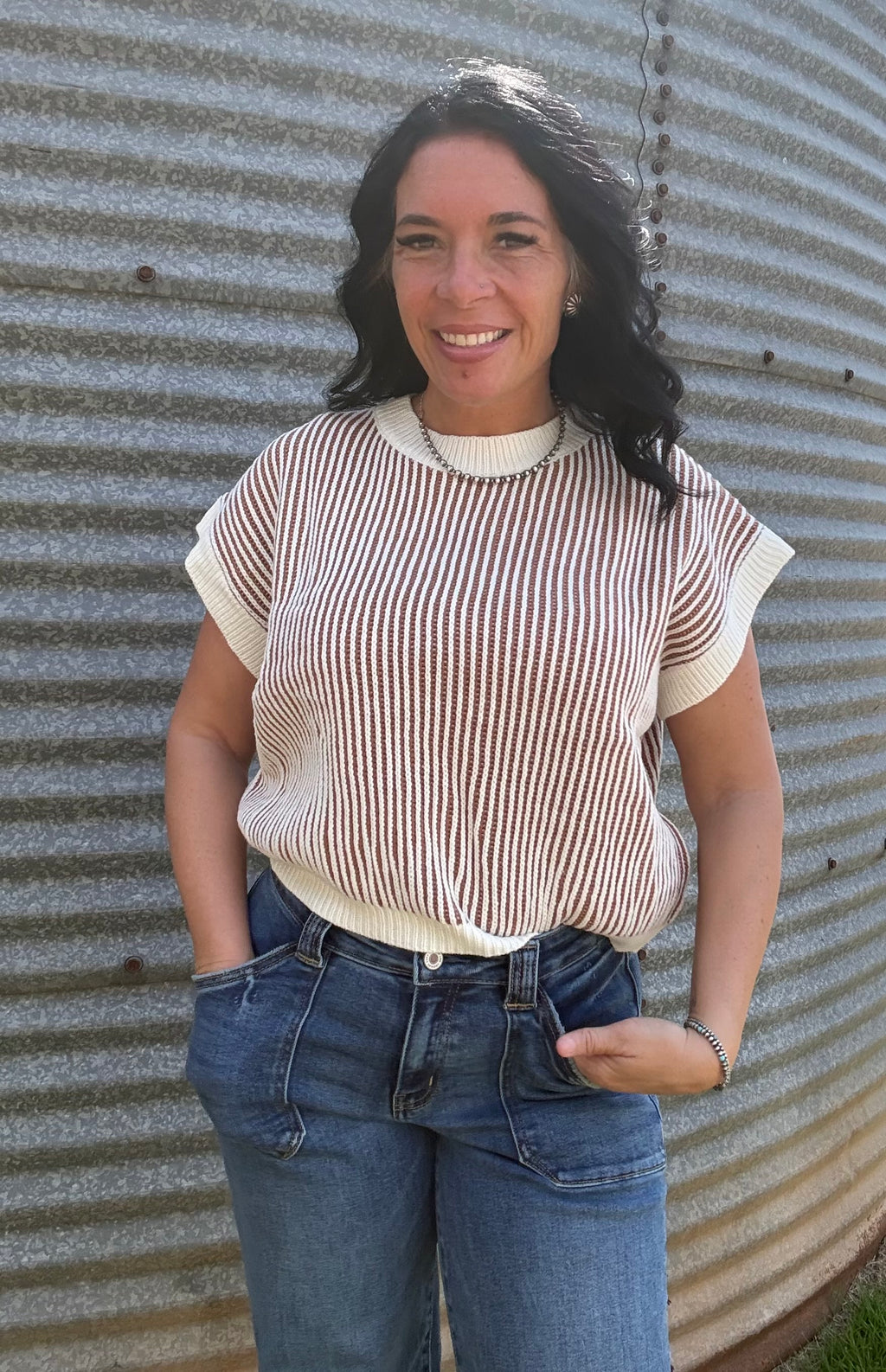 Cinnamon Stripe Sweater