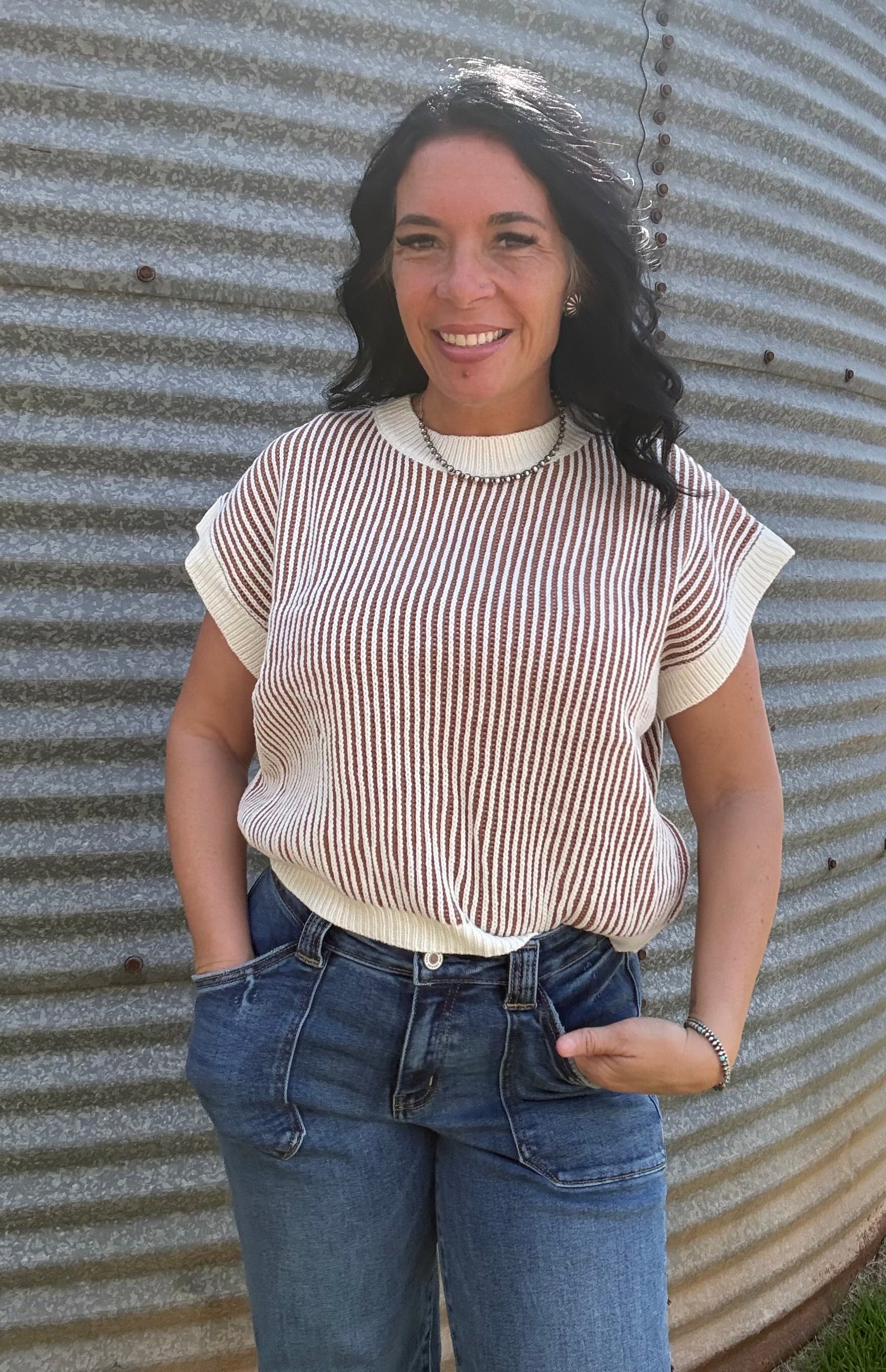 Cinnamon Stripe Sweater
