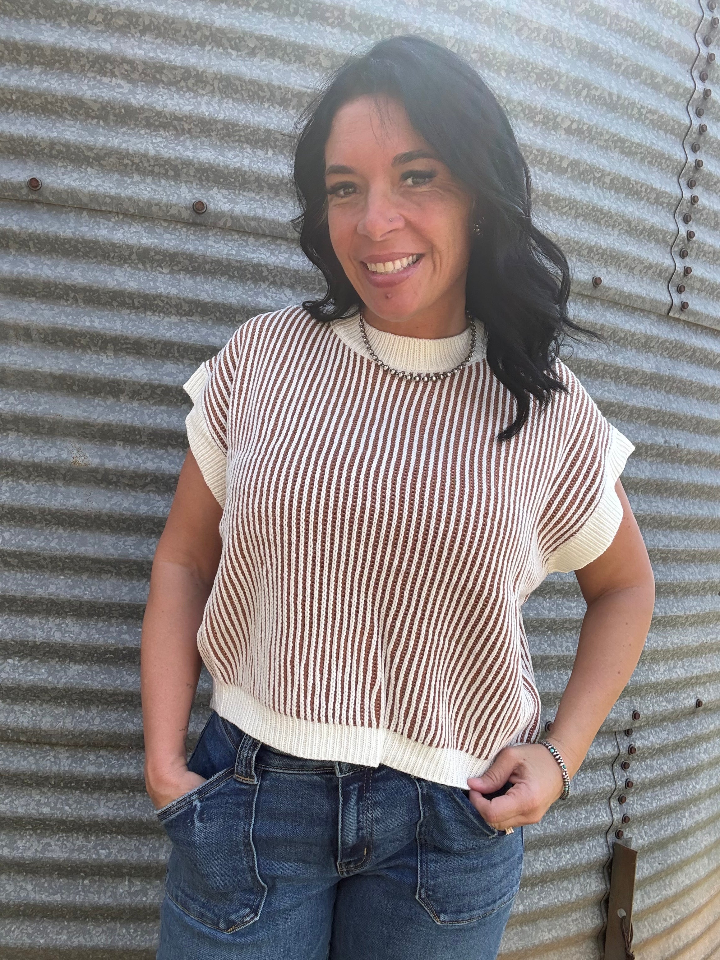 Cinnamon Stripe Sweater