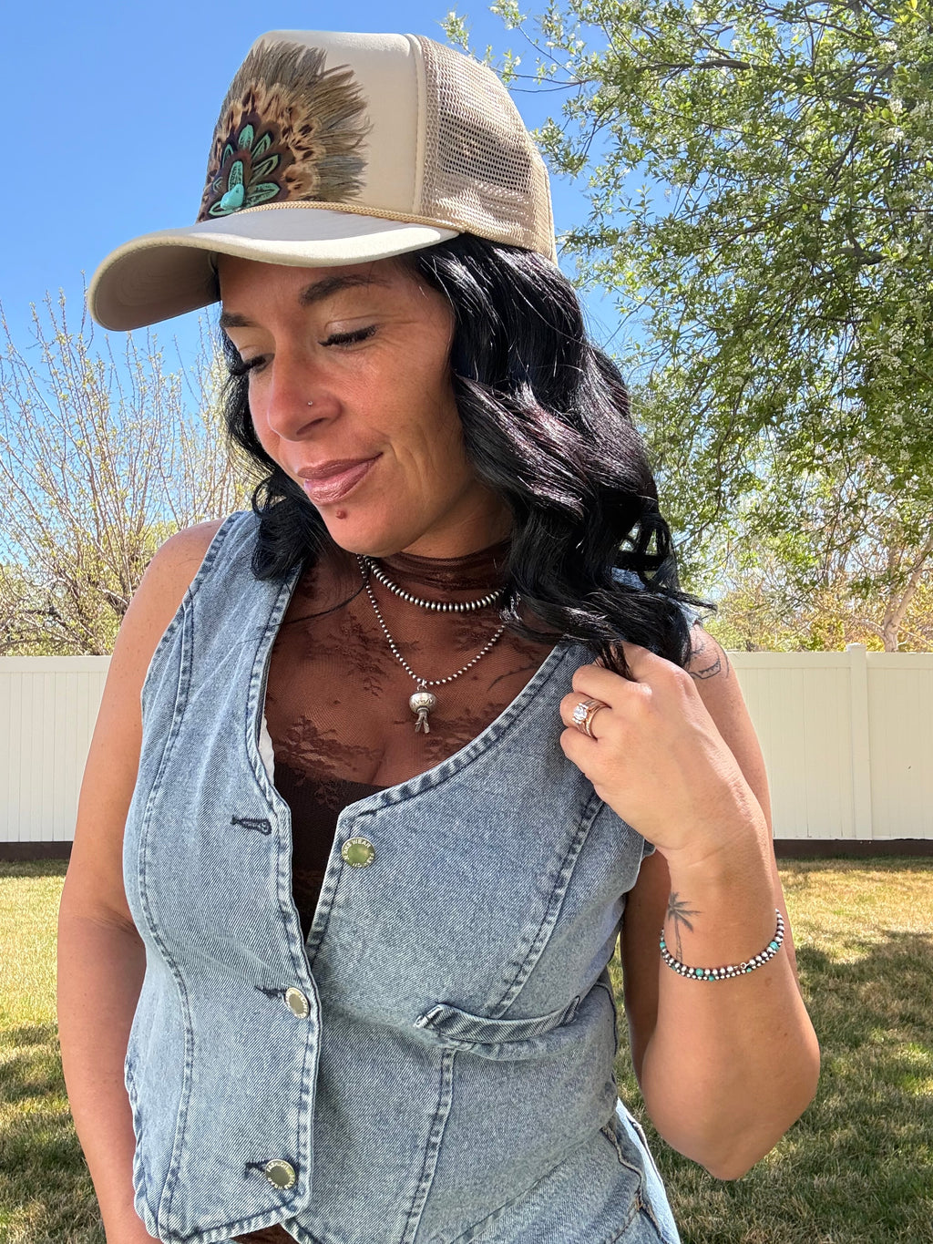 V-Neck button down Denim Vest