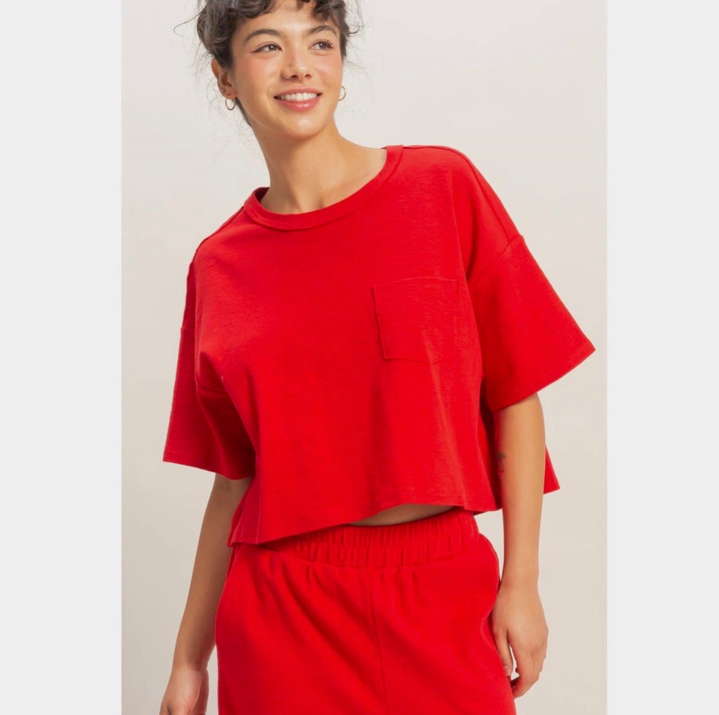 Nora Crop T Shirt and Skort Set