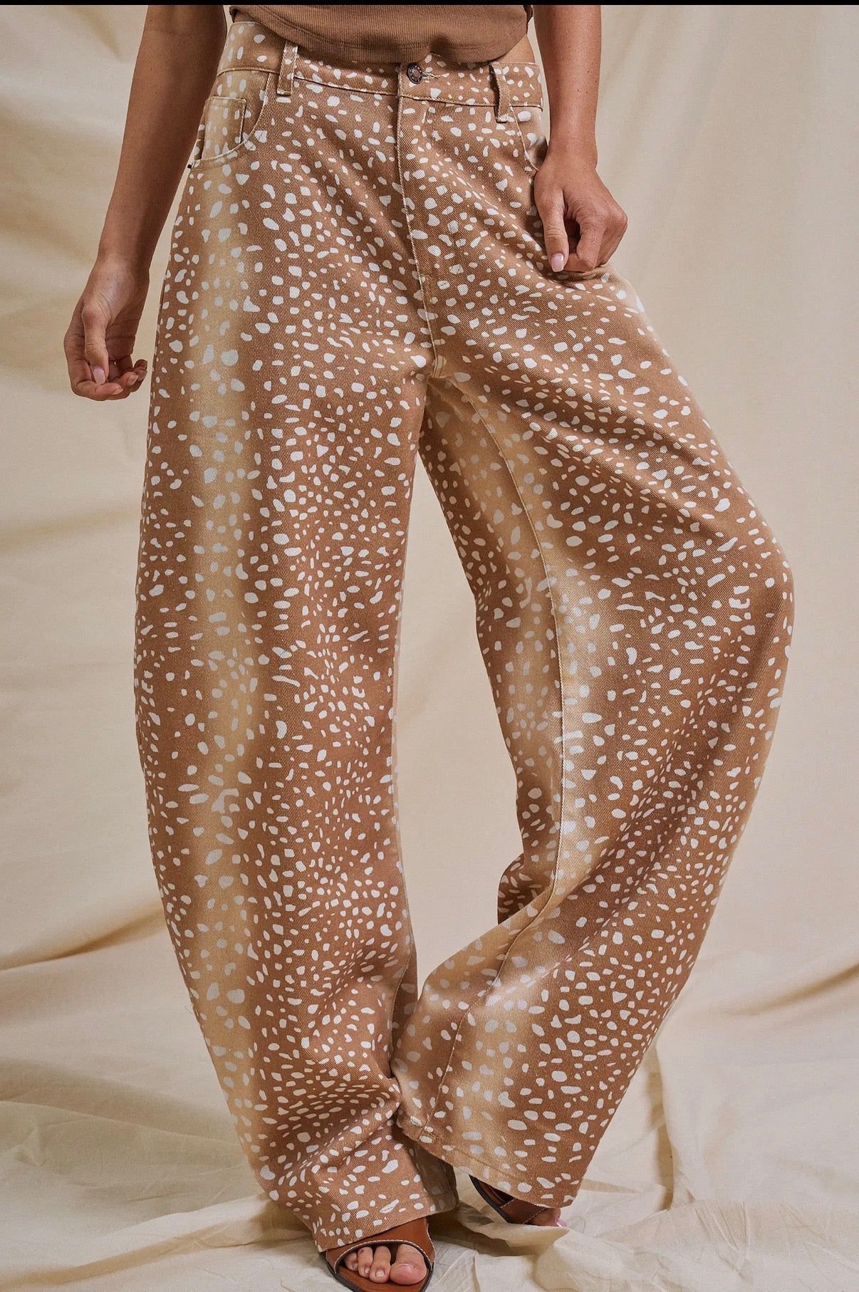Spotted Bambi Wide Leg Jeans