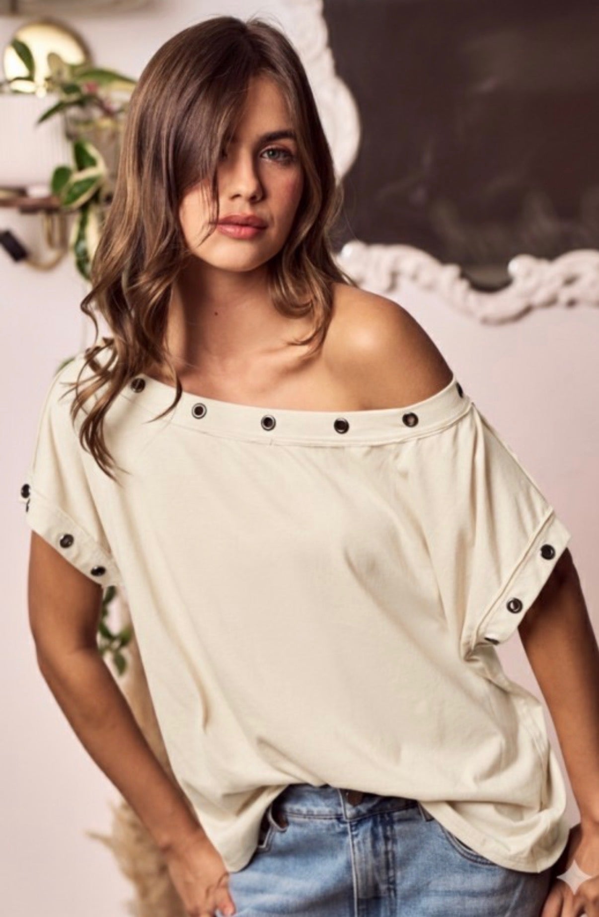 Rustic Rivet Trim Top
