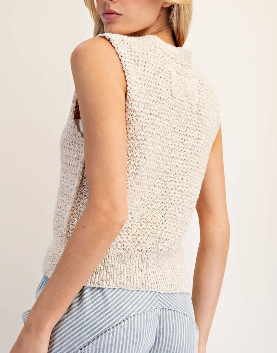 Sand 3 Button Down Sweater Vest
