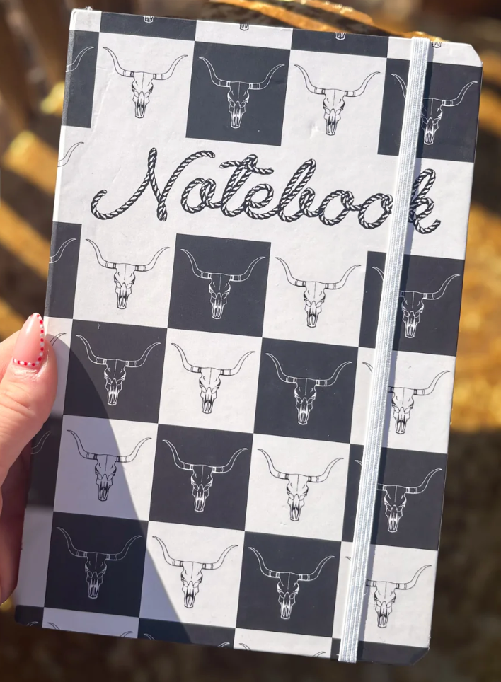 Checkered Skull Notebook