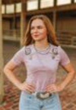 Stretch Studded Western Buckle Bodysuit