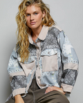 Grey & Charcoal Patch work Overshirt