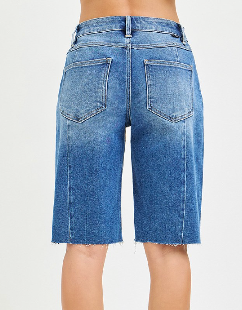 Slouchy Seamed Jorts RDS6461