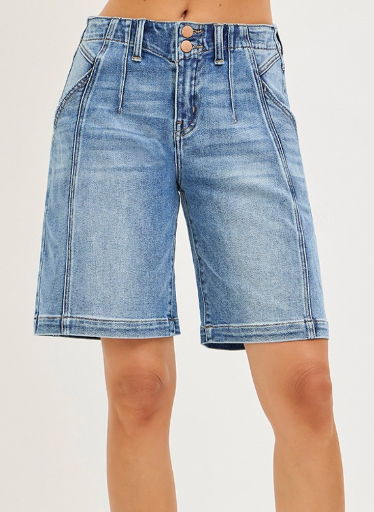 Slouchy Seamed Jorts RDS6446