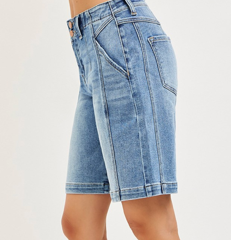 Slouchy Seamed Jorts RDS6446