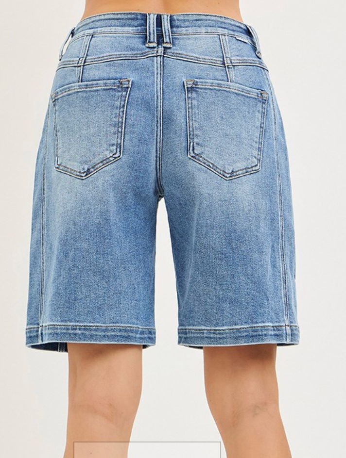 Slouchy Seamed Jorts RDS6446