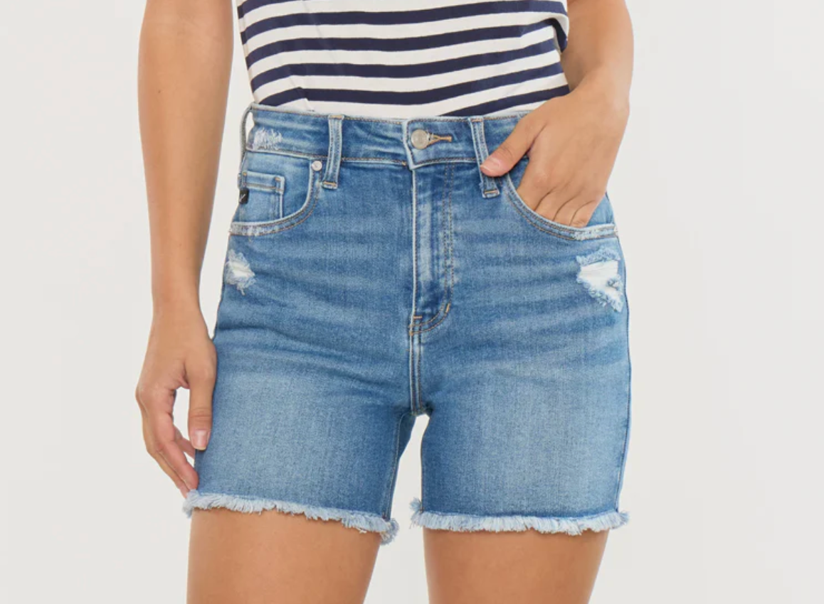Kan Can High Rise Denim Shorts KC9430M