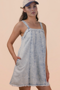 Lt Denim Dress with tie straps