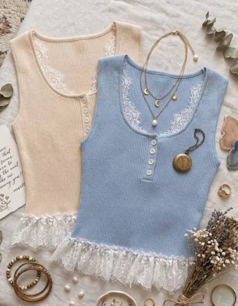 Lace Trim Tank