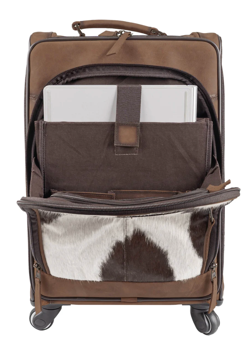 STS Cowhide Rolling Bag