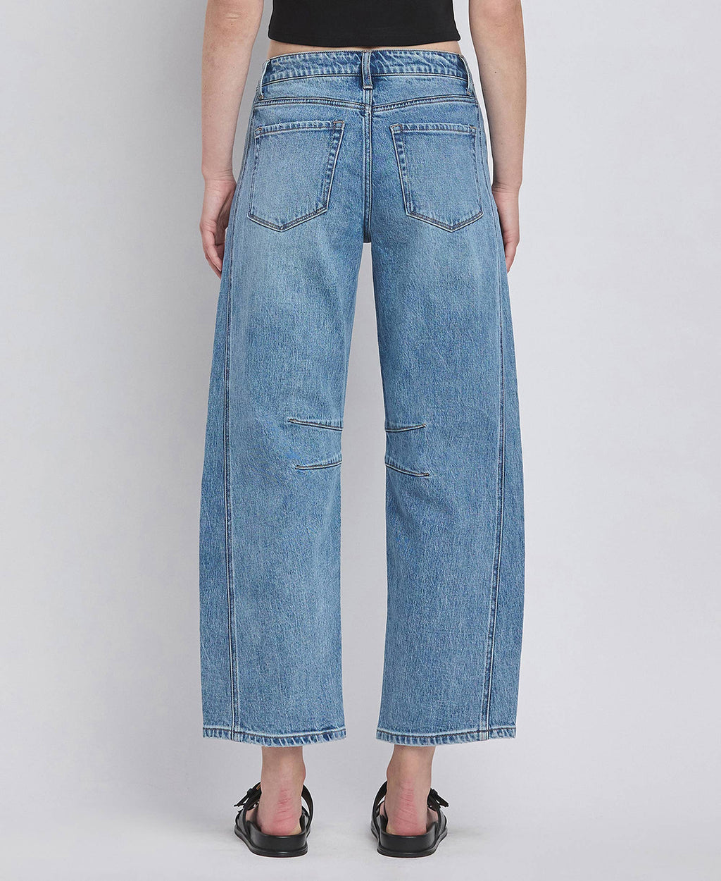 *HIGH RISE DART STRUCTURED FIT BARREL LEG JEANS JUNE 1-3