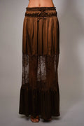 Satin Lace Insert Maxi