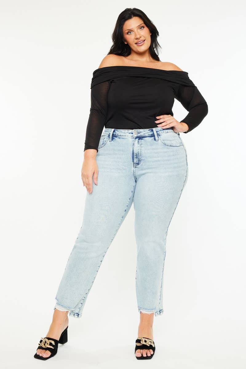 Kan Can Mid Rise Crop Straight Plus KC20063-Plus