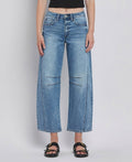 *HIGH RISE DART STRUCTURED FIT BARREL LEG JEANS JUNE 1-3