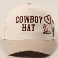 Cowboy Hat Cactus Heart Embroidery Trucker Hat