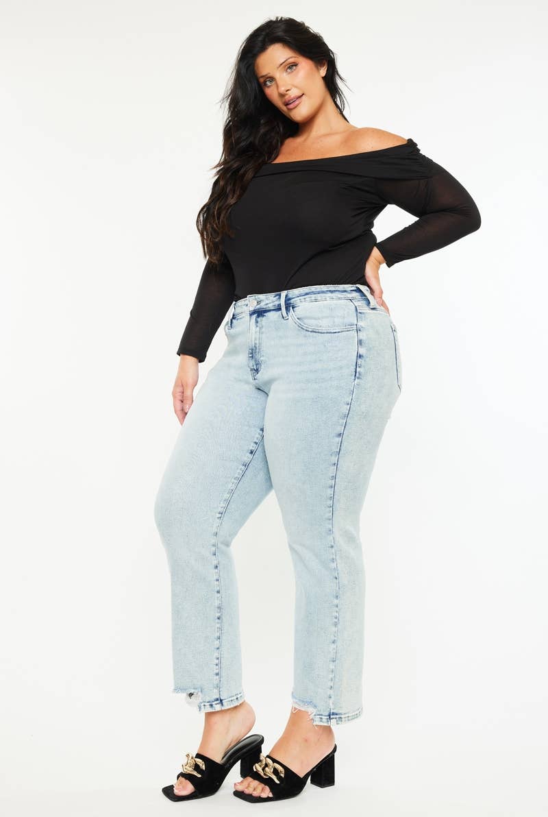 Kan Can Mid Rise Crop Straight Plus KC20063-Plus