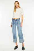 Kan Can Cropped Frey Front Seam Jeans KC2589M