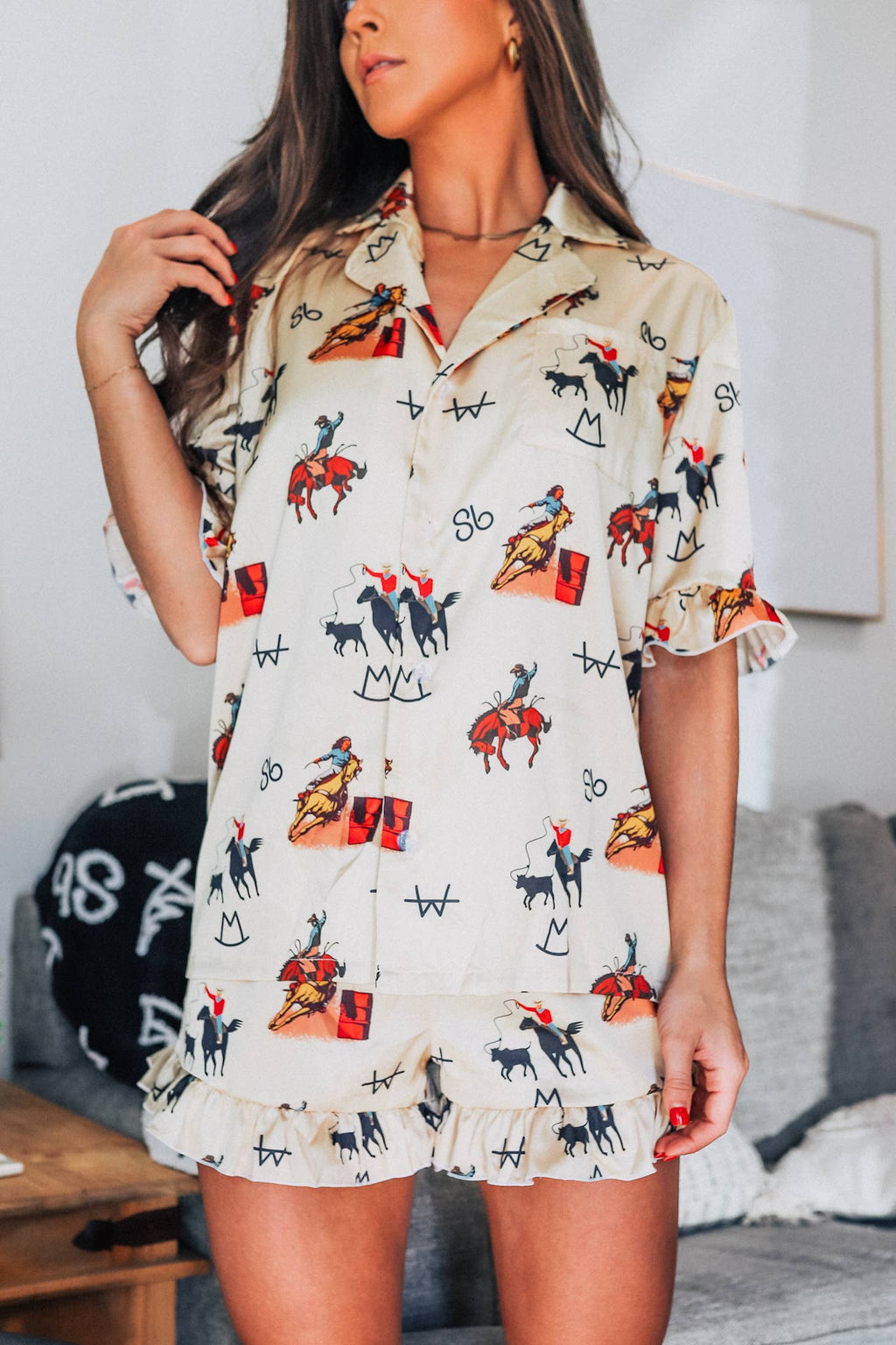 Retro Cowboy Pajama Set