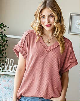 Solid Urban Ribbed Top