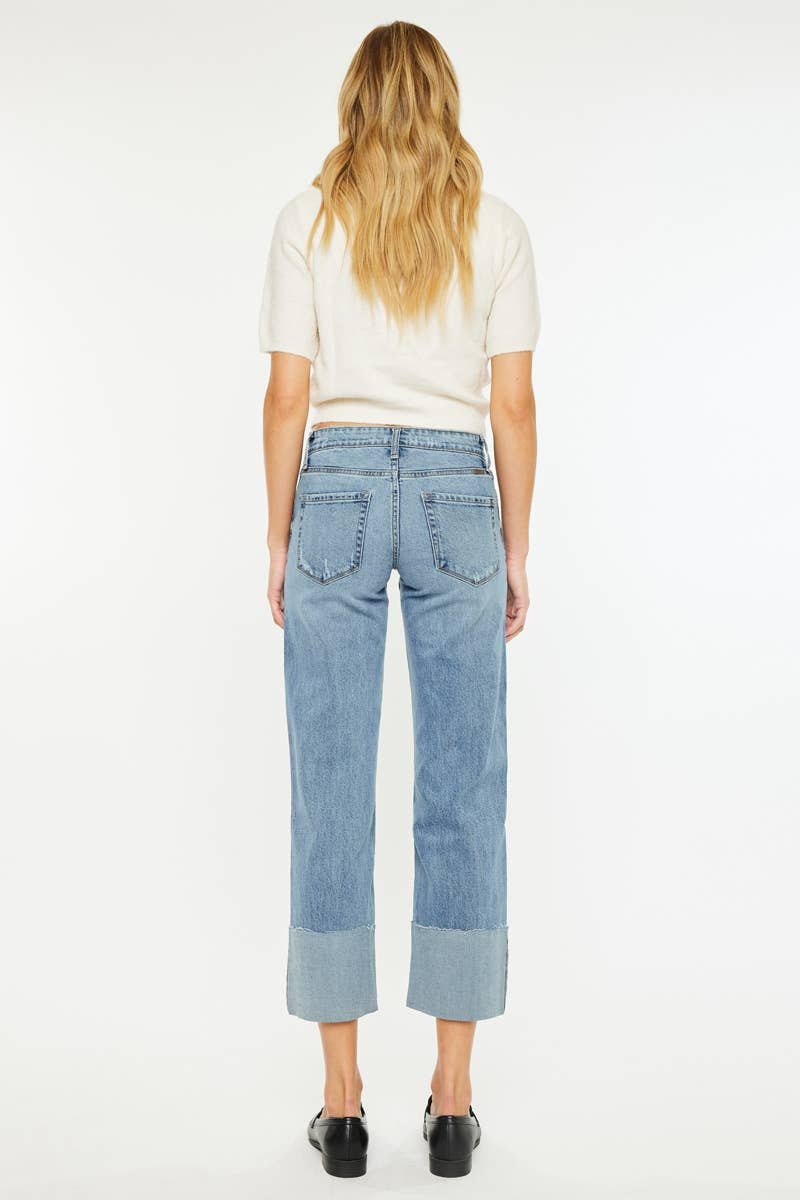 Kan Can Cropped Frey Front Seam Jeans KC2589M